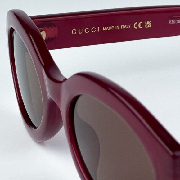 NEW Gucci GG1579S 004 Fuchsia Brown Unisex Oval Sunglasses GG 1579S - Picture 7 of 11